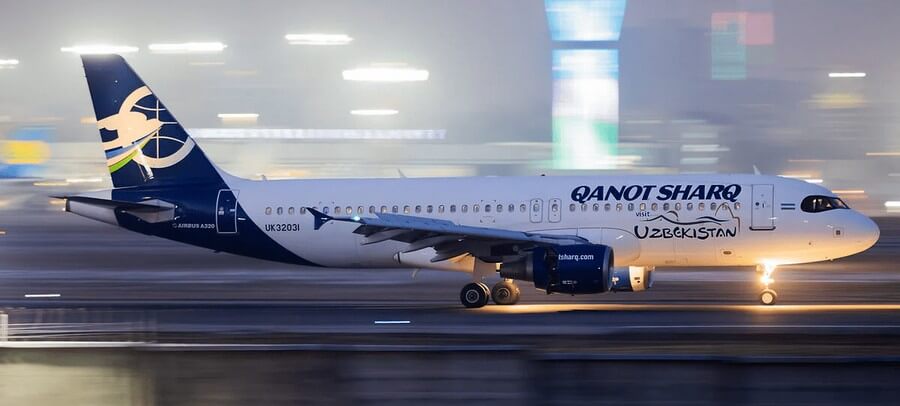 Самолёт Qanot Sharq Airbus A320ceo
